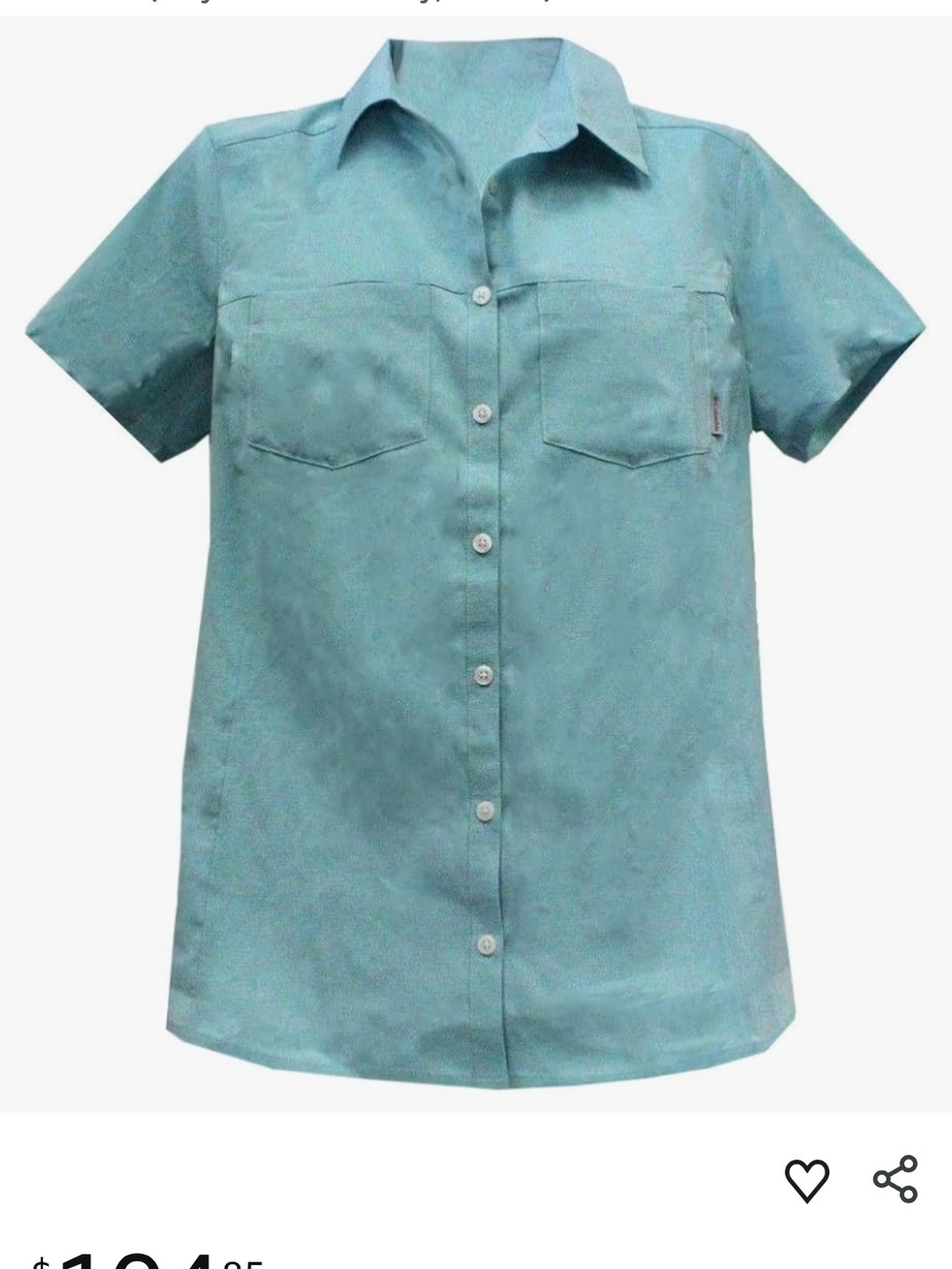 Light Teal Columbia Button Front Shirt